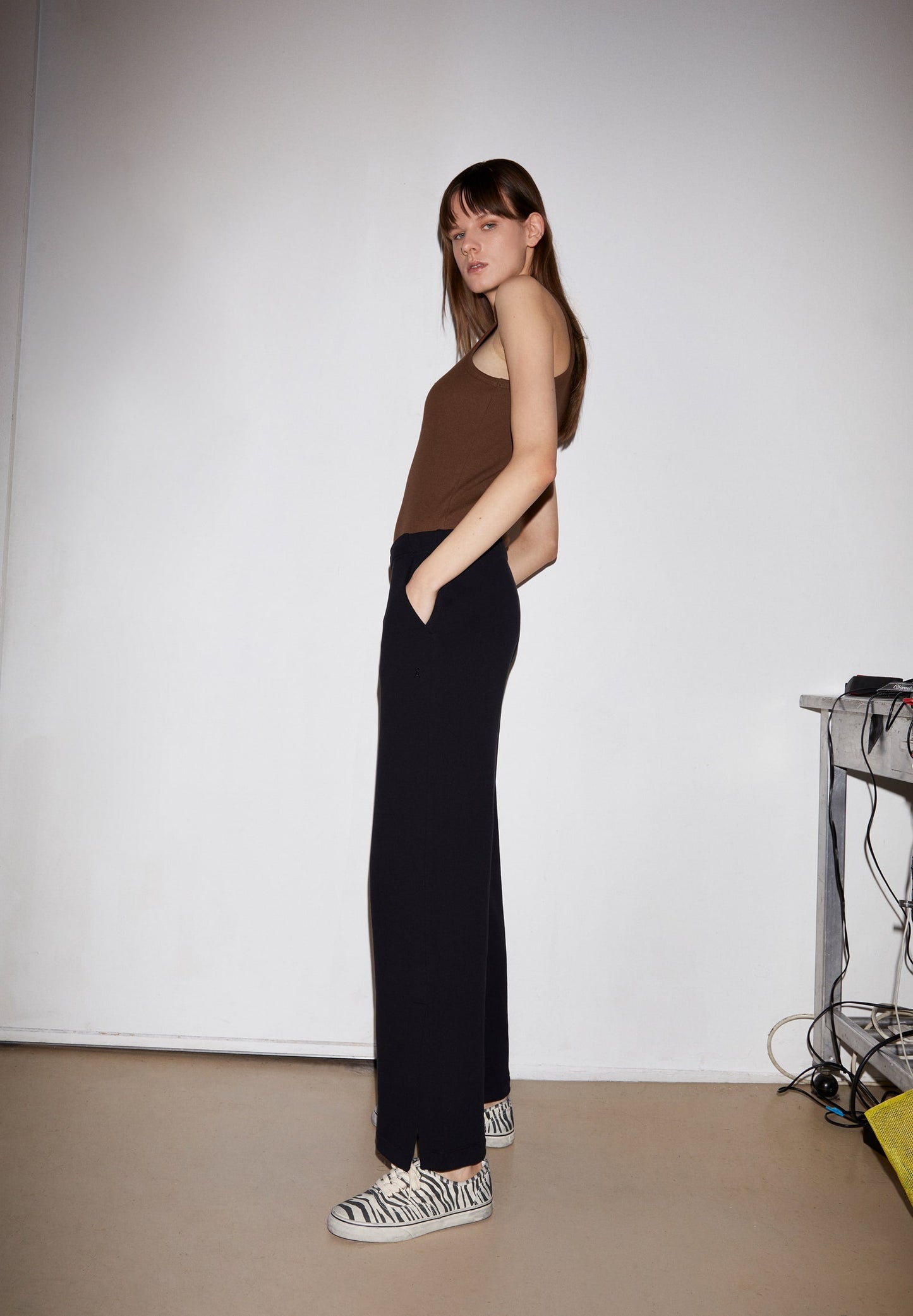 Pantalon noir en coton bio - rafaelaa black