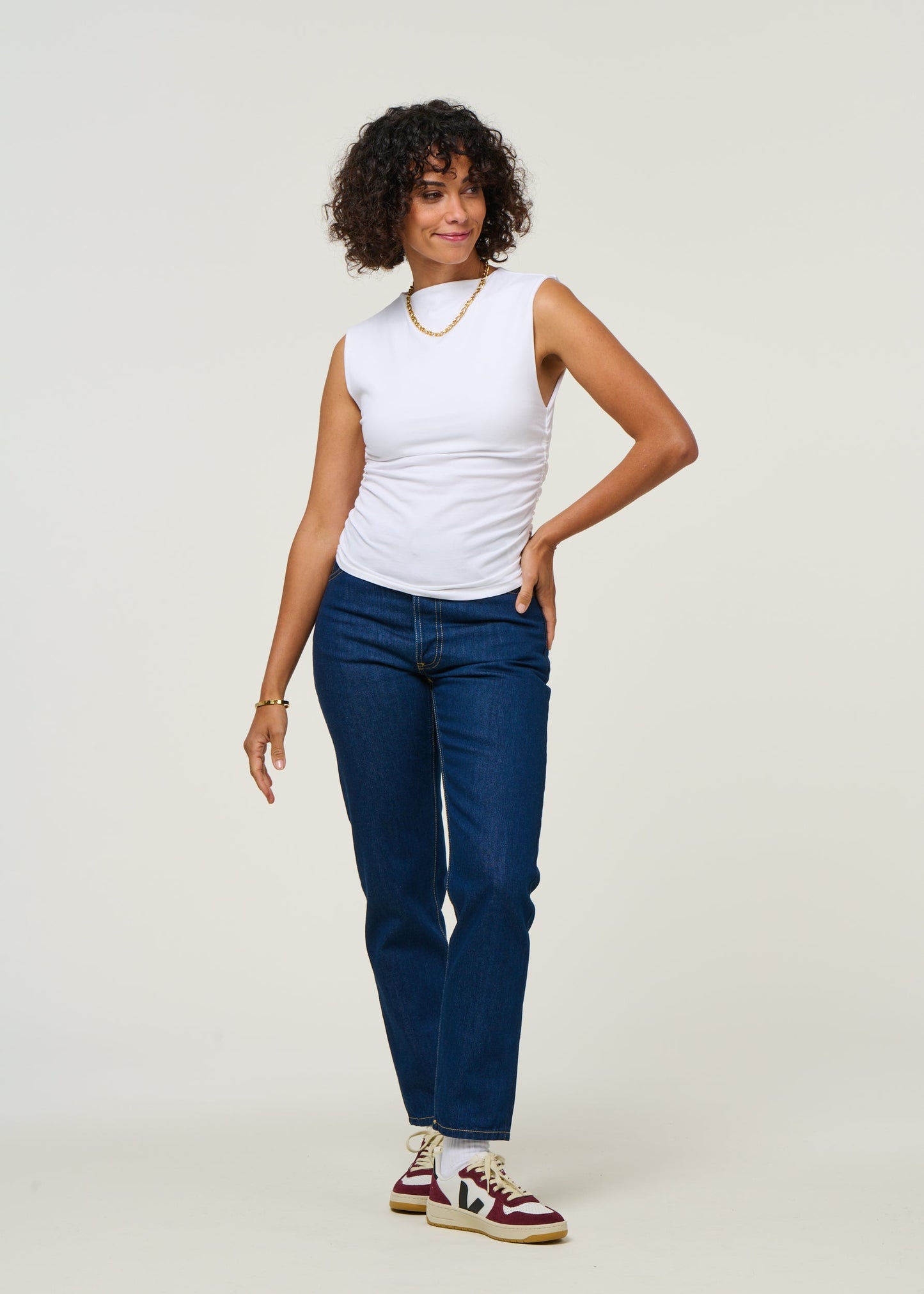 Top sans manches en coton bio | blanc "rafo white"