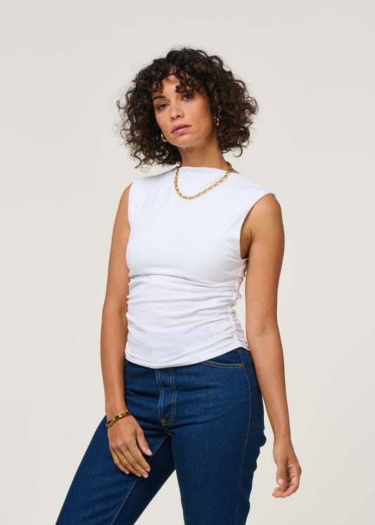 Top sans manches en coton bio | blanc 'rafo white'