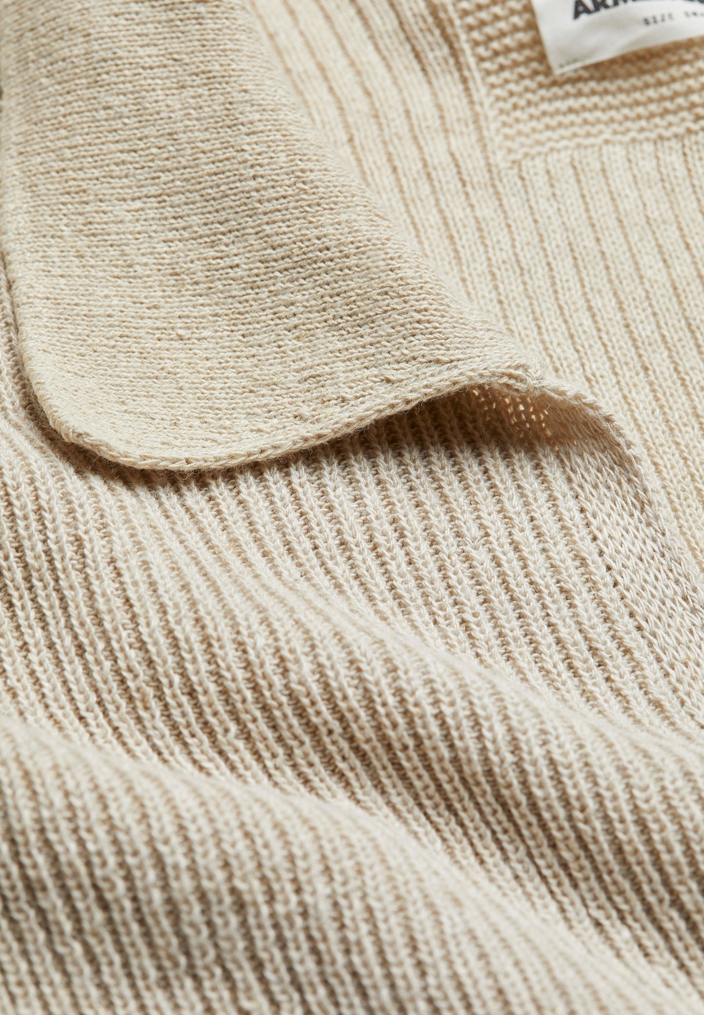 Pull col ouvert en lin et matières recyclées non teint - ranaa lino undyed