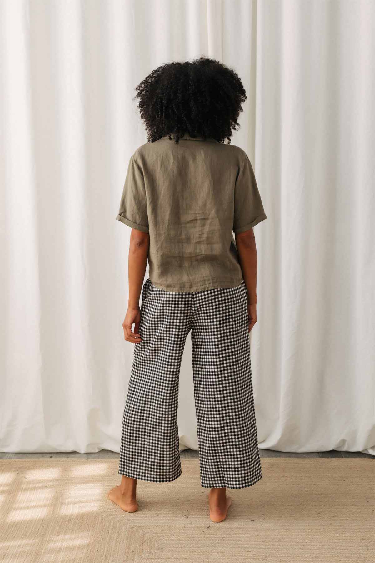 Chemise en lin | beige "Rano - light khaki"