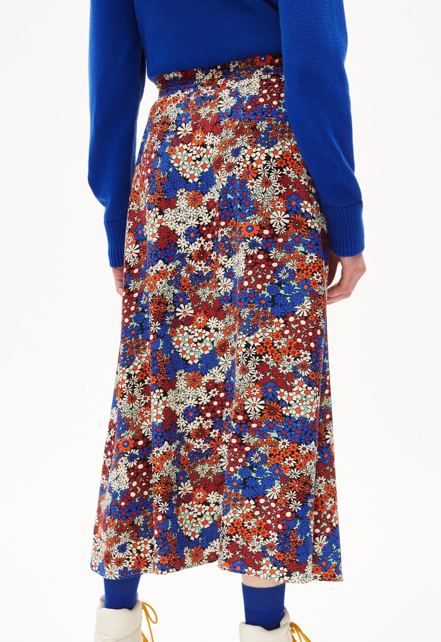 Jupe longue fleurie en ecovero - rashidaa marsh floral