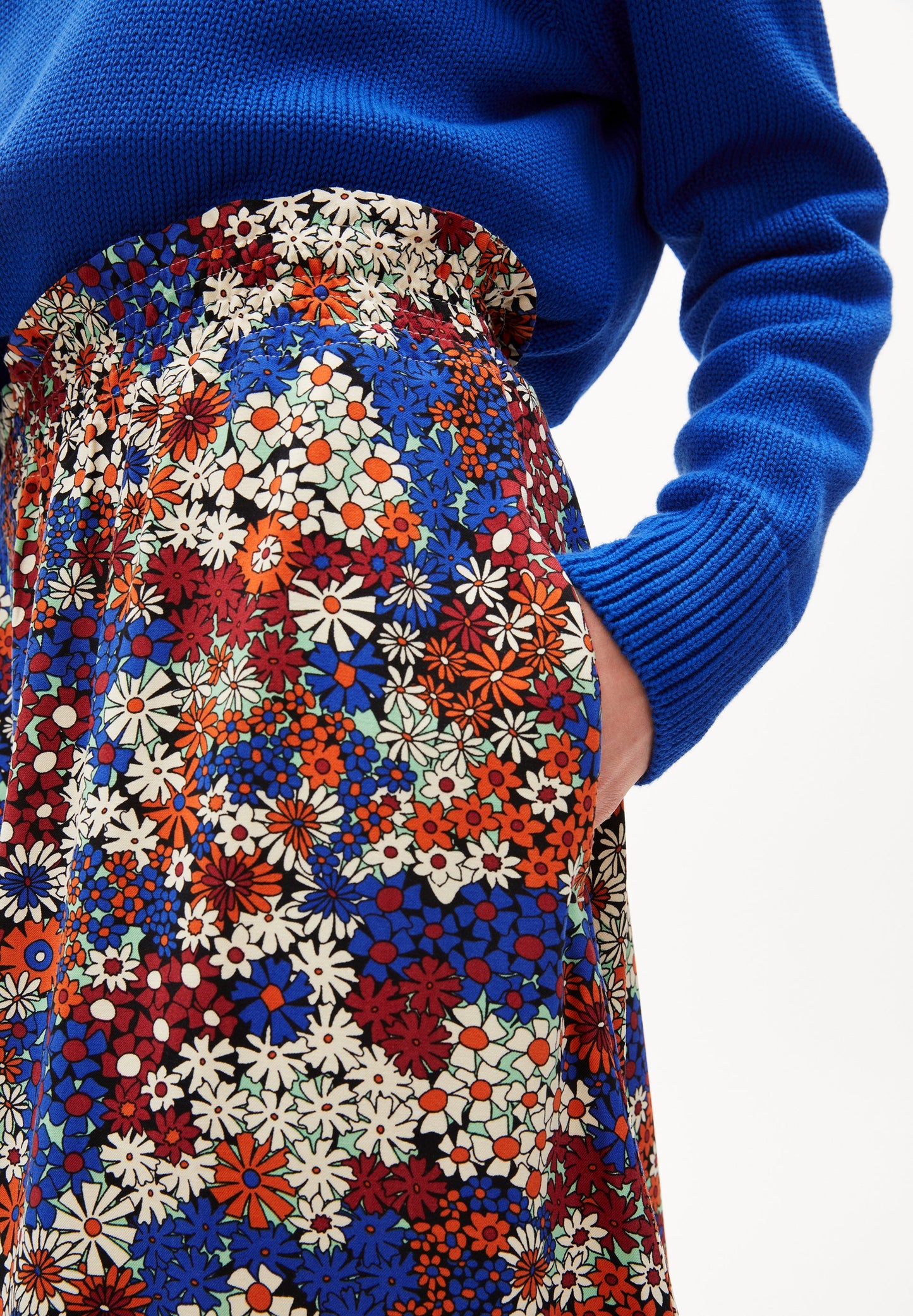 Jupe longue fleurie en ecovero - rashidaa marsh floral