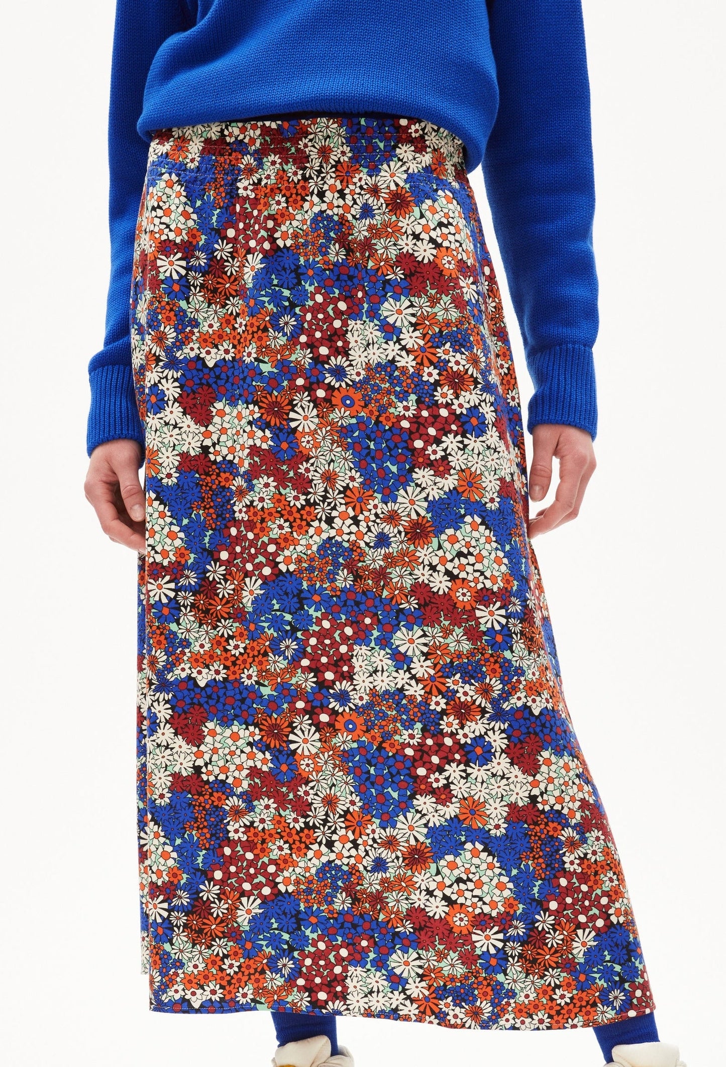 Jupe longue fleurie en ecovero - rashidaa marsh floral