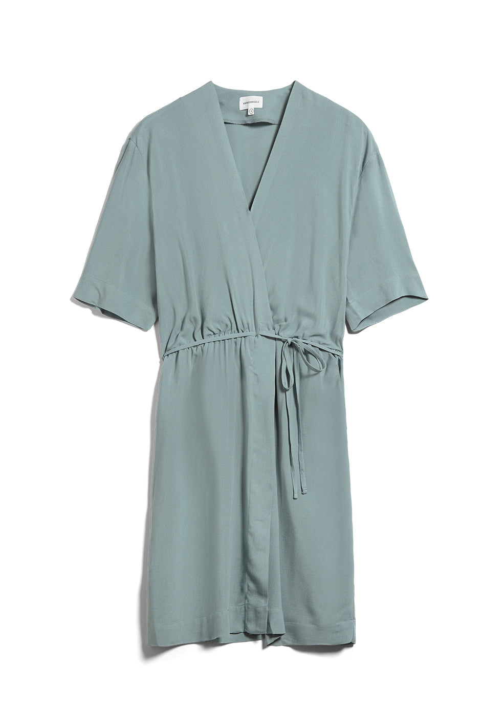 Robe midi à manches 3/4 vert d'eau en lenzing - RAUHAA