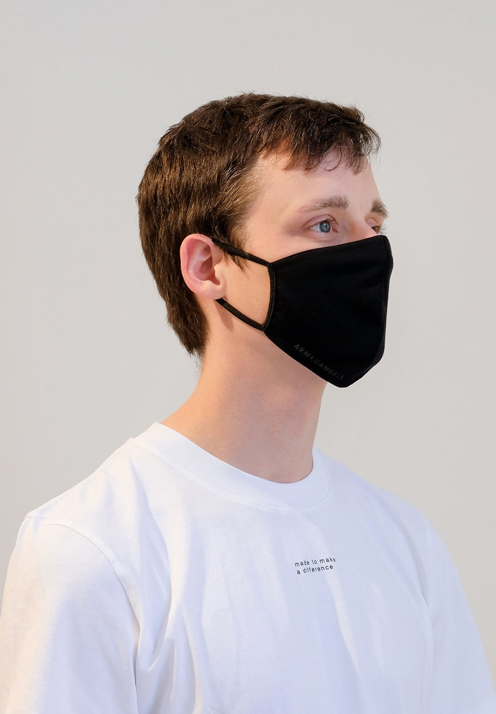 Masque noir en coton bio et polyester recyclé - Redaav AA
