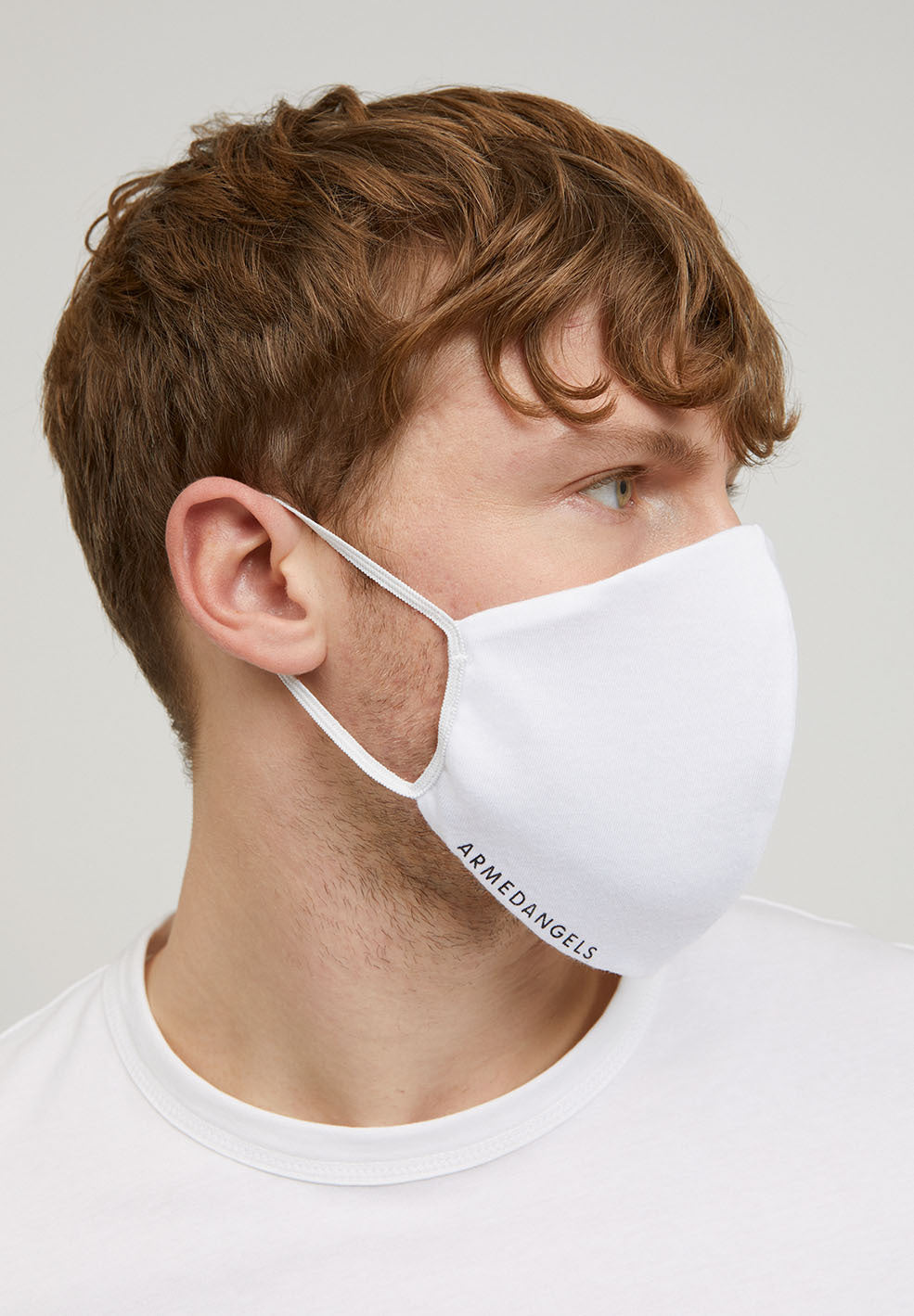 Masque blanc en coton bio et polyester recyclé - Redaav AA