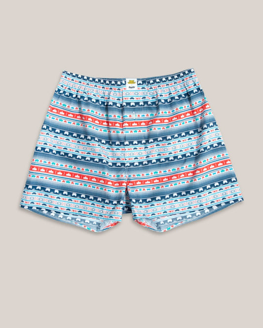Caleçon à motifs en coton bio - xmas space invaders boxers - white
