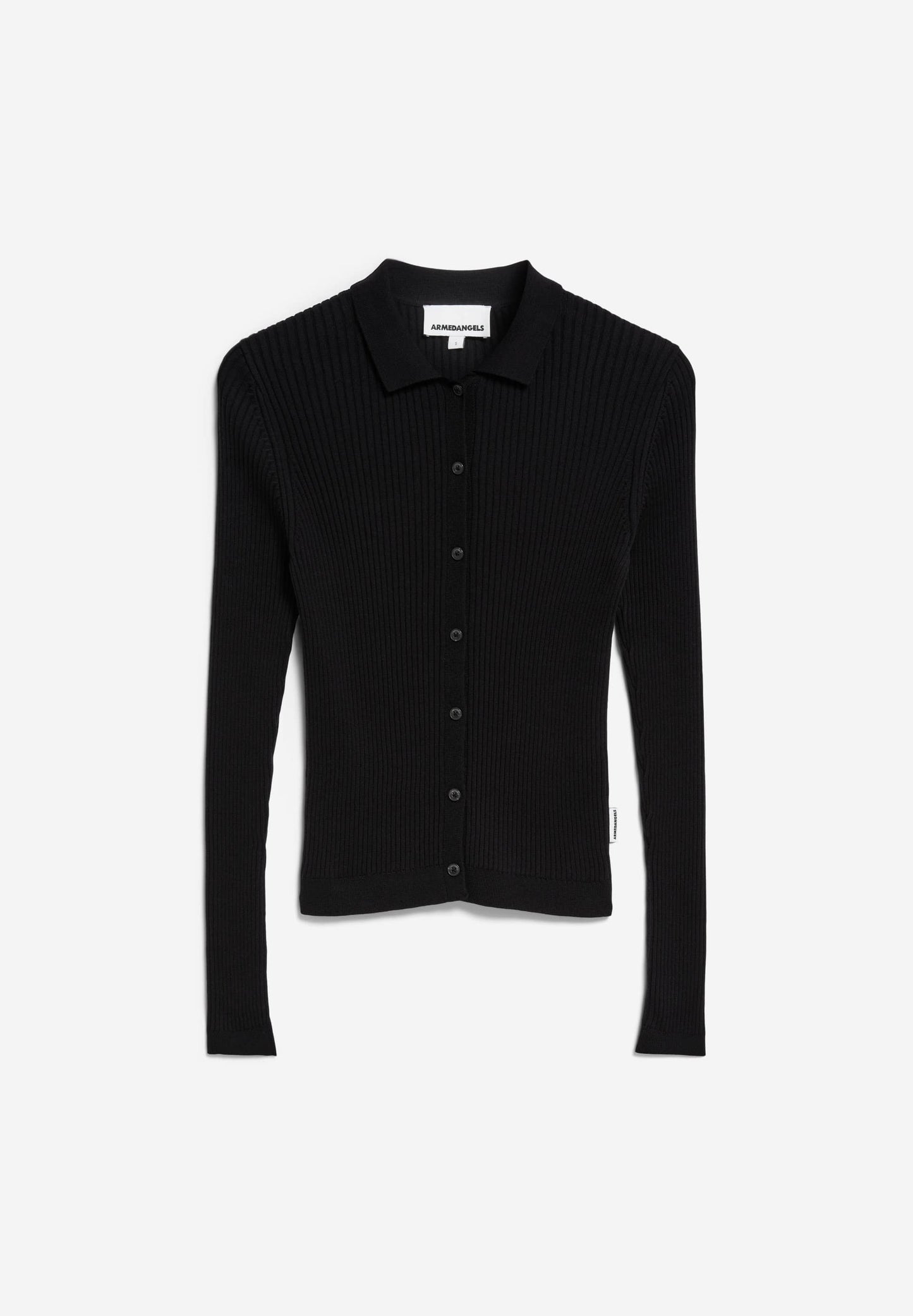 Cardigan en coton bio et tencel | noir "riciaa - black"