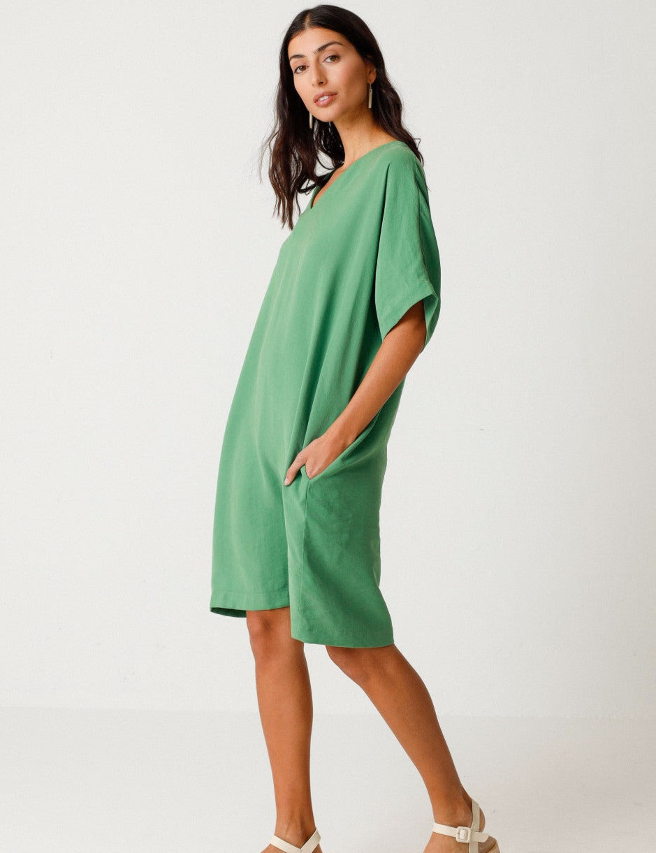 Robe ample en tencel | vert "martzia dress grass green"