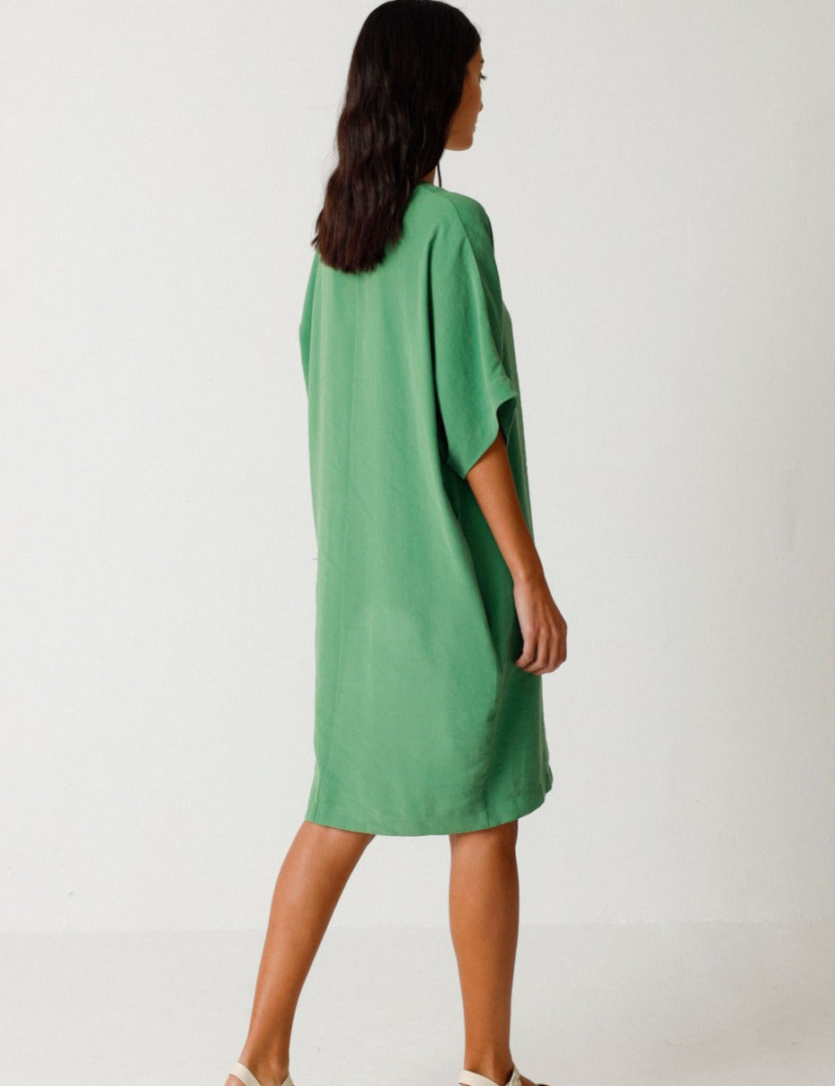 Robe ample en tencel | vert "martzia dress grass green"