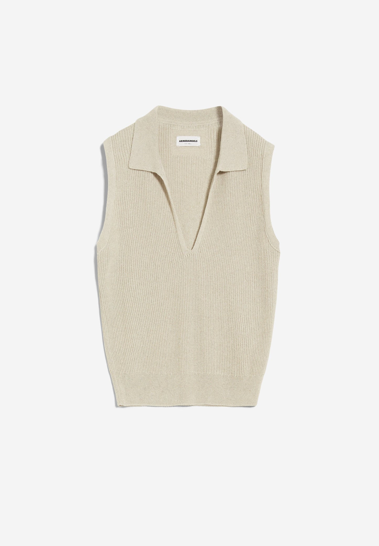Pull sans manche en lin et matières recyclées non teint - robertaa lino undyed