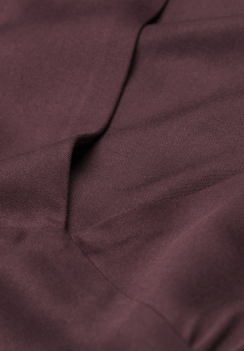 Robe longue col v aubergine en lenzing - ROSAMAARY