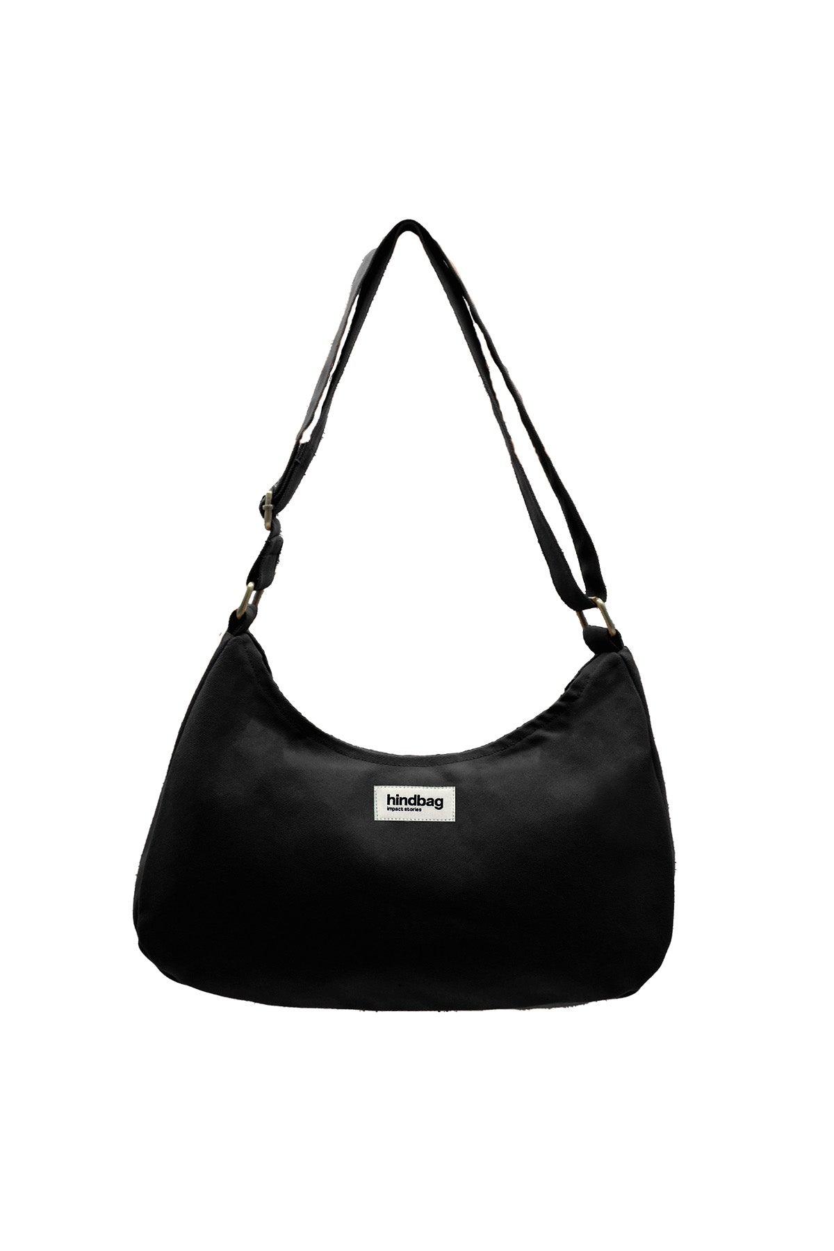 Sac en coton bio | Noir "rosa noir"