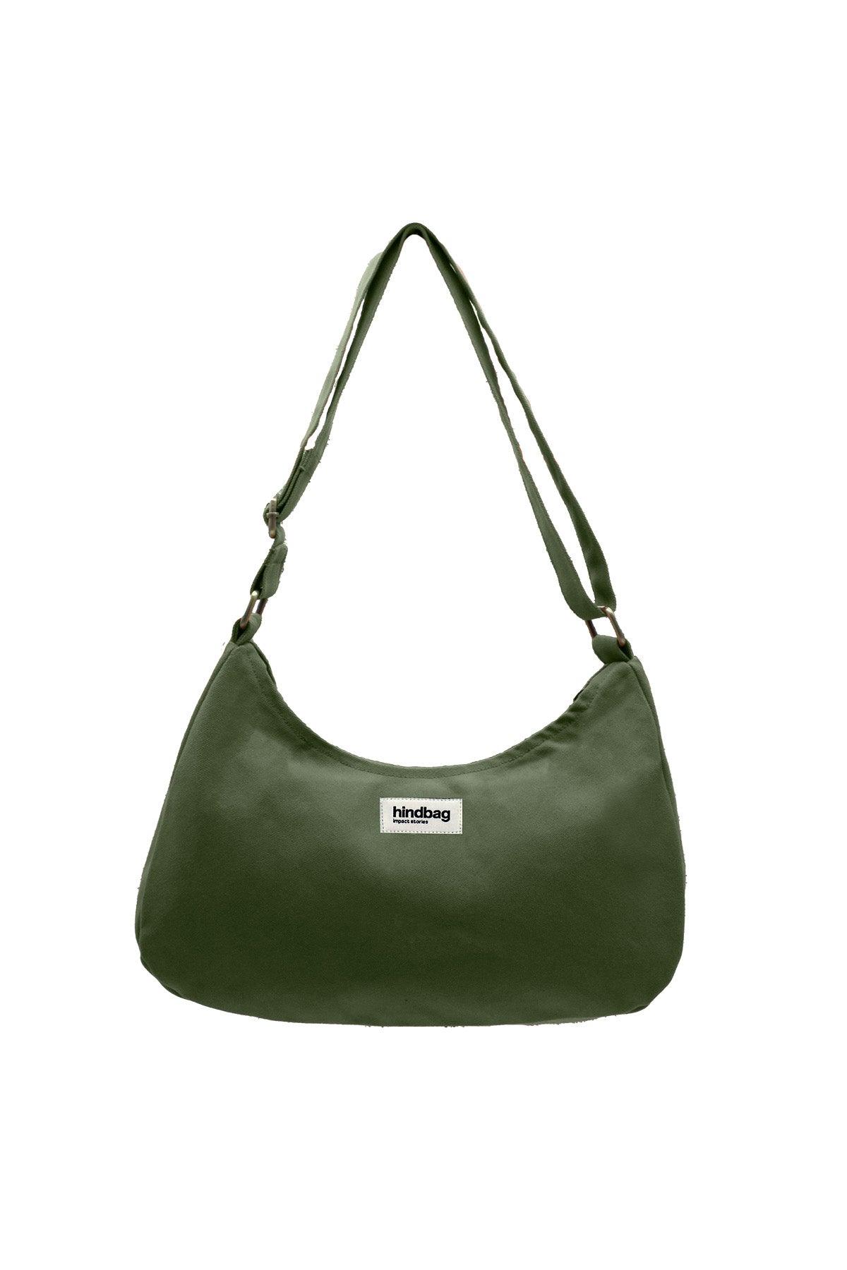 Sacs bandoulière en coton biologique | vert "rosa olive"