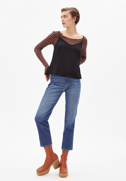 Top noir en tencel - SAADE black