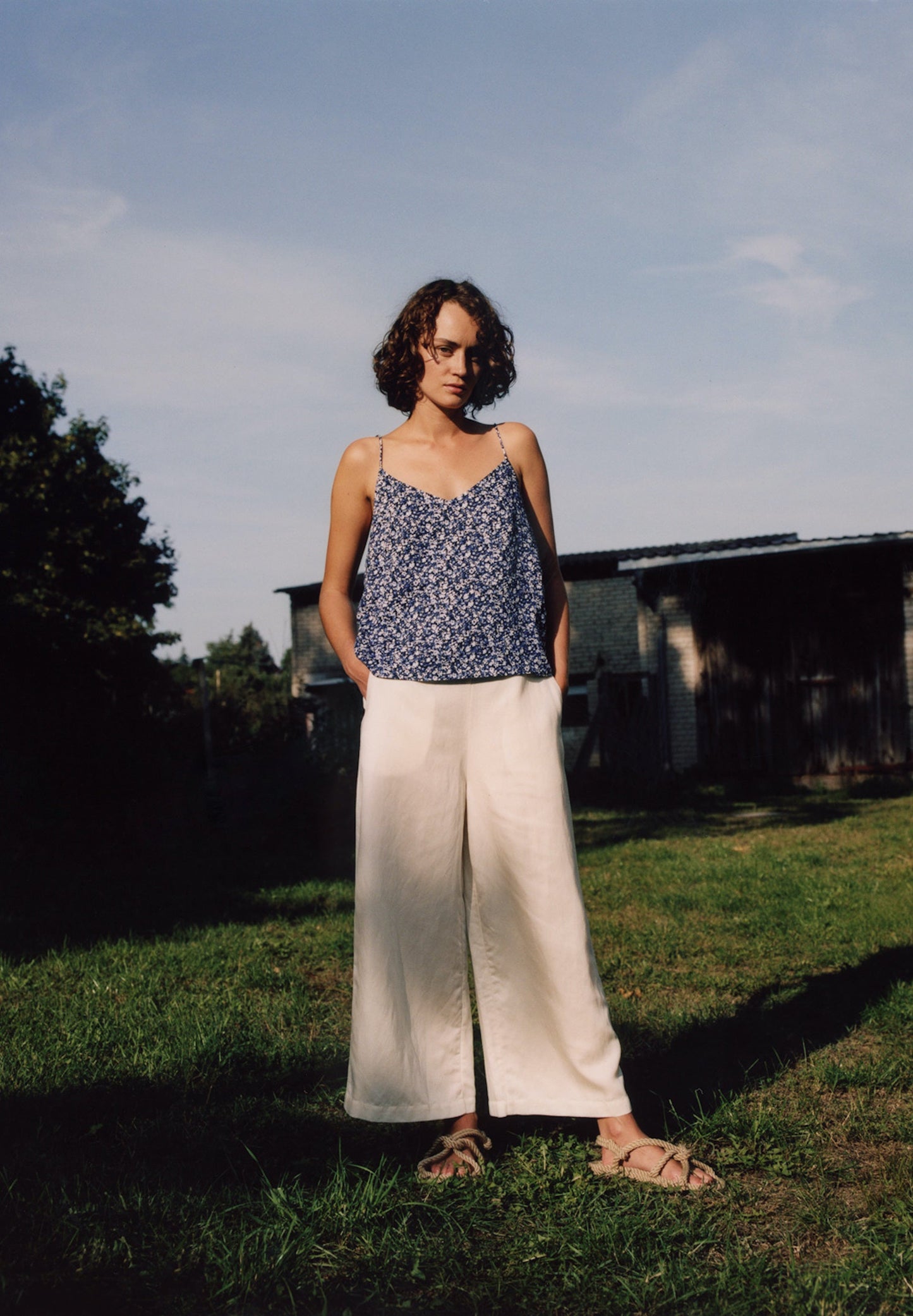 Top bleu à motifs en lenzing - SAADE MIDSUMMER NIGHT