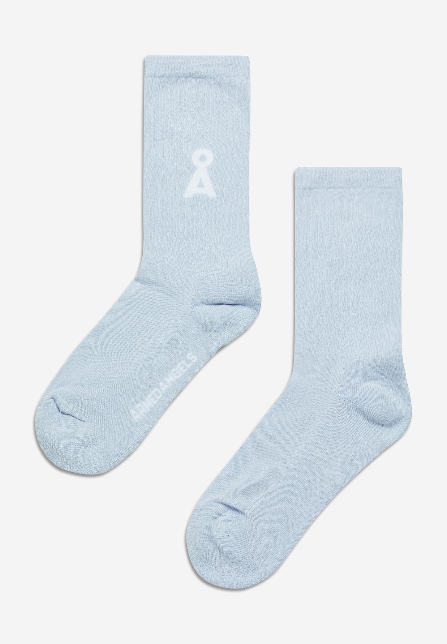 Chaussettes bleues ciel en coton bio et matière recyclée - saamu bold morning sky