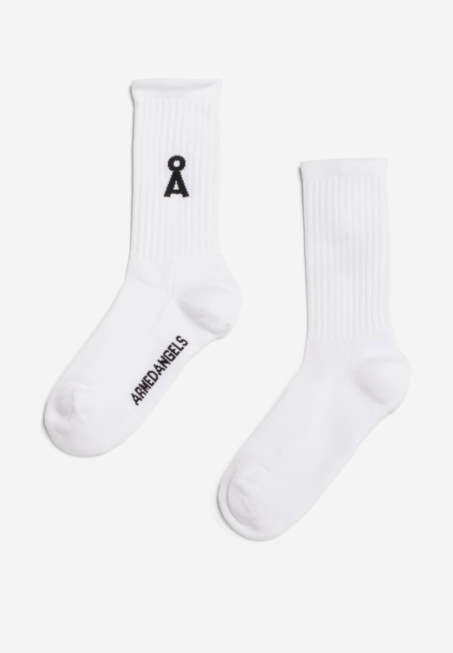 Chaussettes en coton bio et matière recyclée | blanc "saamu bold white"