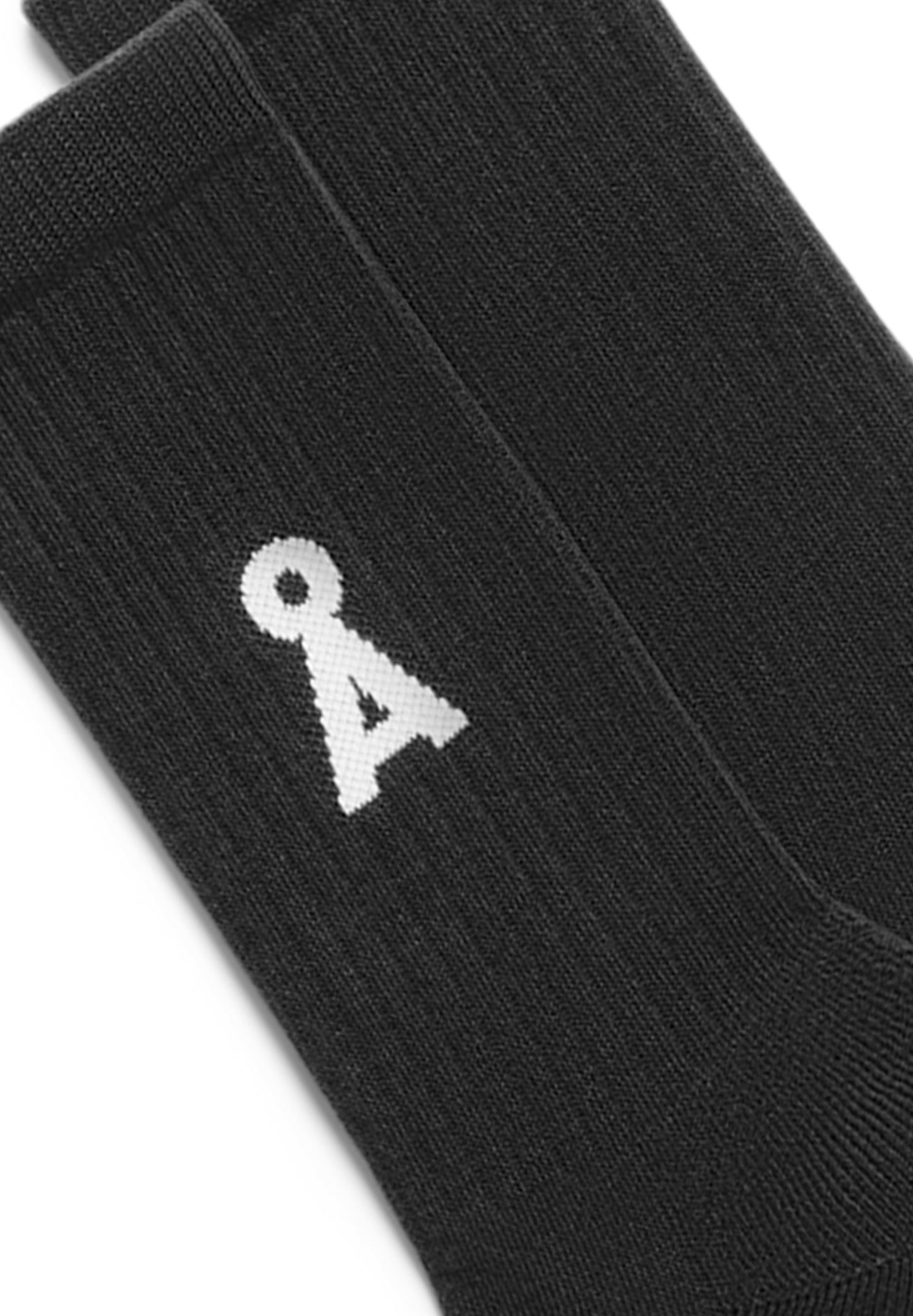 Chaussettes en coton biologique | noir "Saamus bold - black"