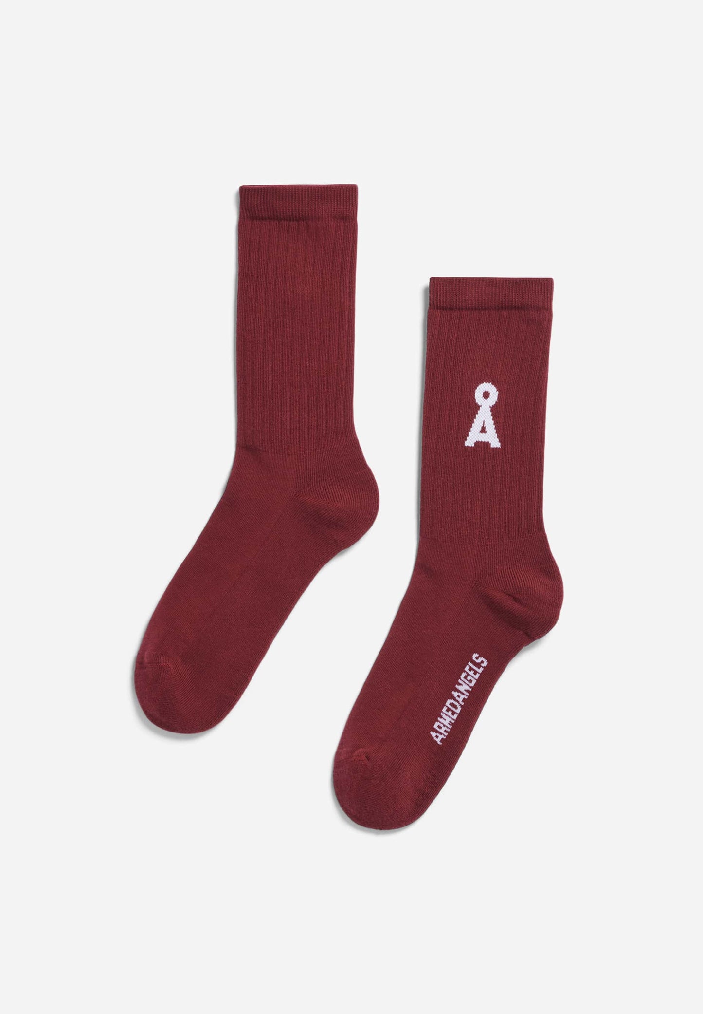 Chaussettes en coton bio | rouge "saamus bold - cranberry juice"