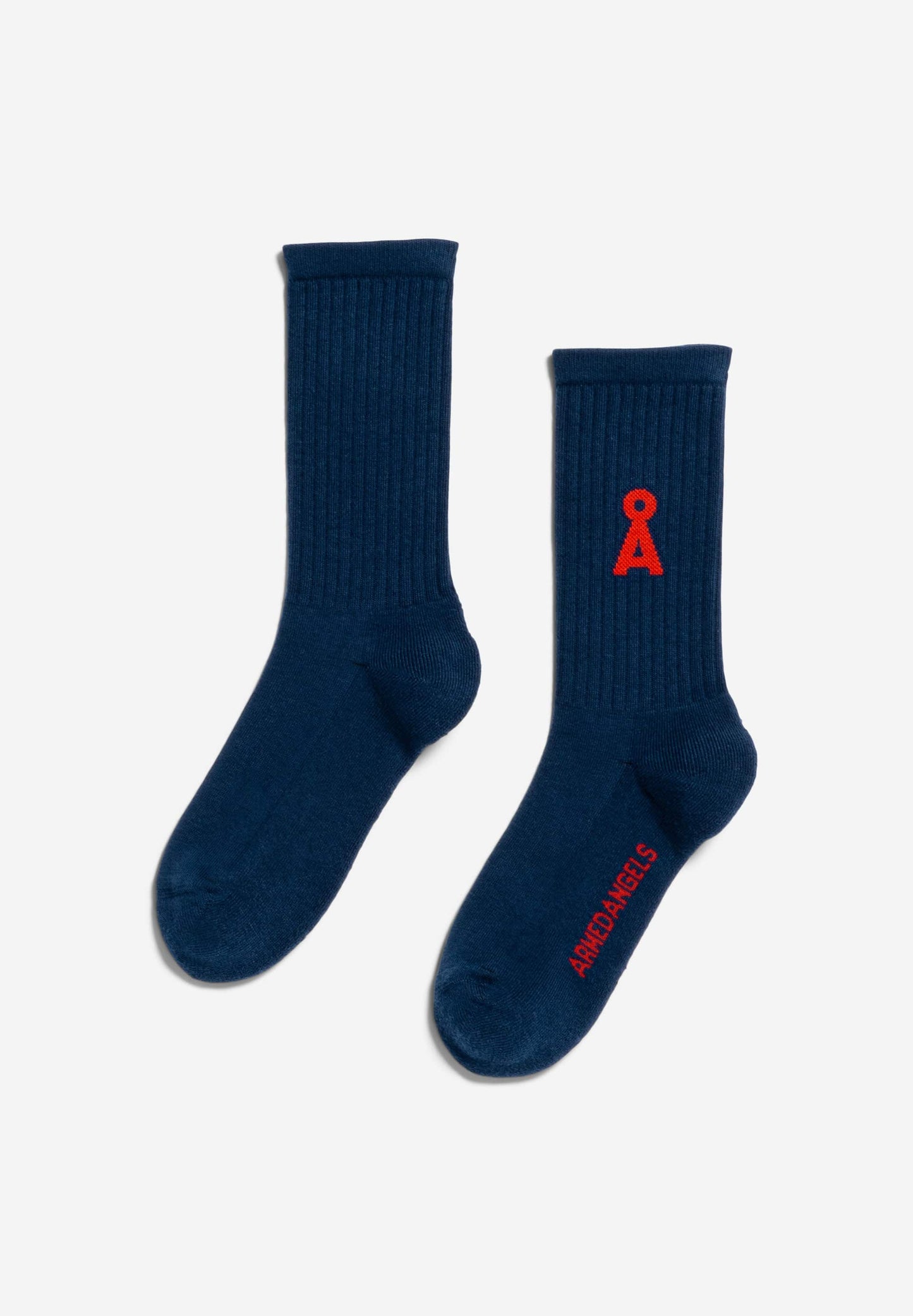 Chaussettes en coton bio et recyclé | bleu "saamus bold - deep sea blue"