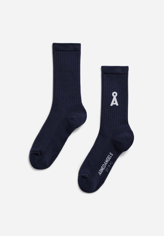 Chaussettes en coton biologique | marine "saamus bold - night sky"