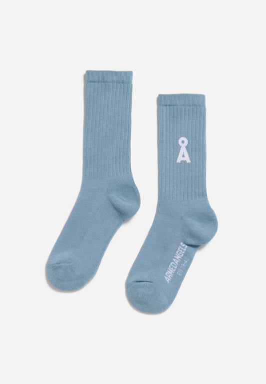 Chaussettes en coton biologique | bleu "Saamus bold - pigment blue"