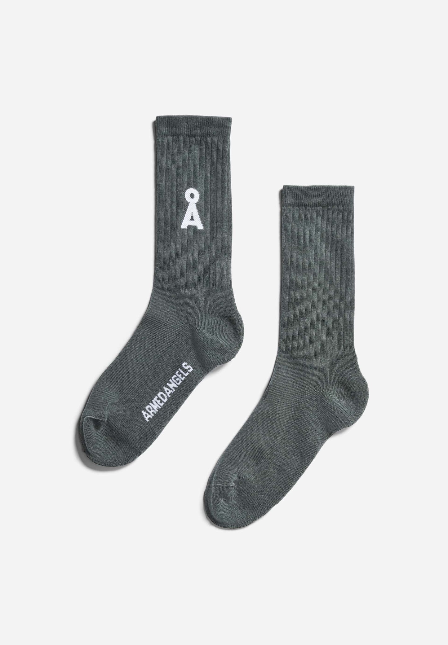 Chaussettes en coton bio et matière recyclée | gris "saamus bold space steel"