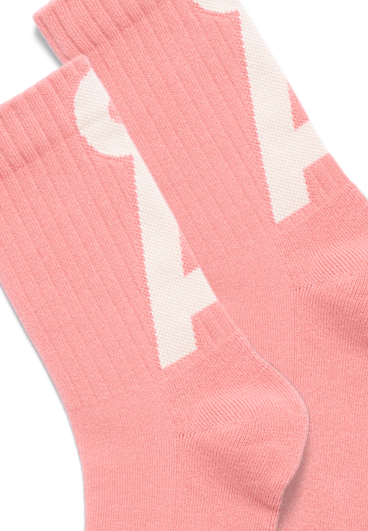 Chaussettes mi-hautes en coton biologique | rose "saamus short - dark peony-oatmilk"