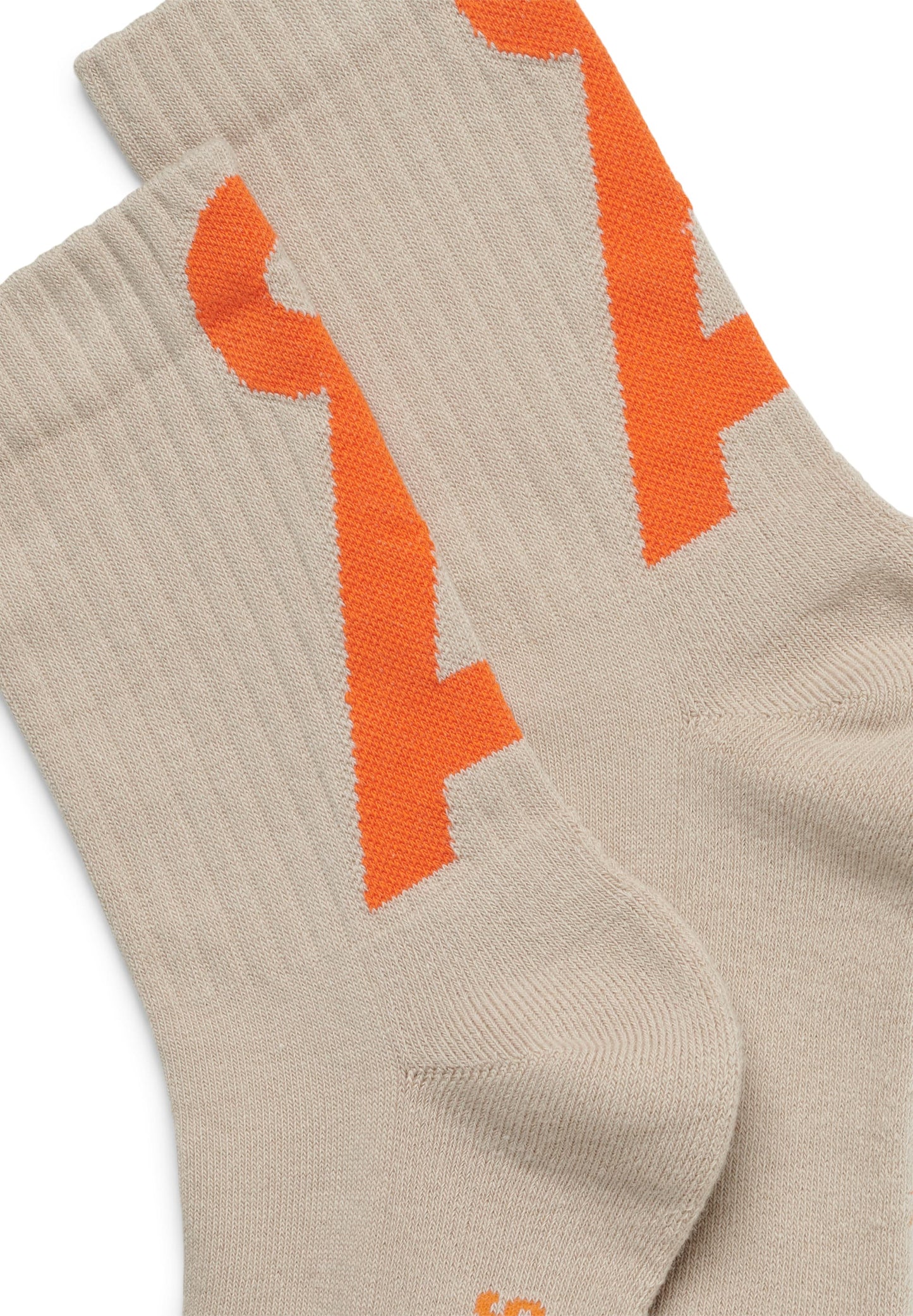 Chaussettes mi-hautes en coton biologique | orange "saamus short - sand stone-sunset orange"