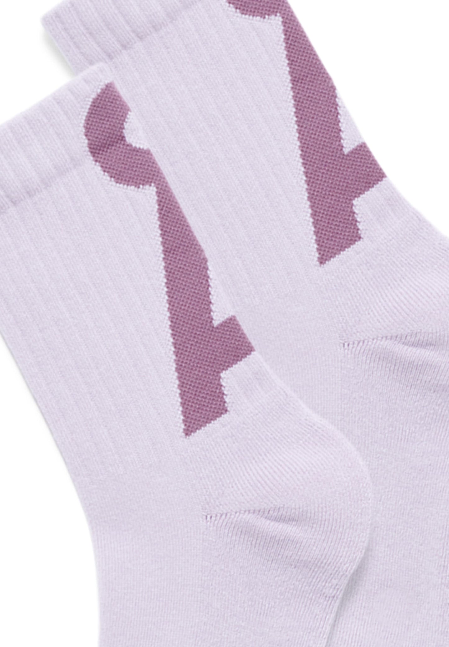 Chaussettes mi-hautes en coton biologique | violet "saamus short - soft lilac-sunset sky"