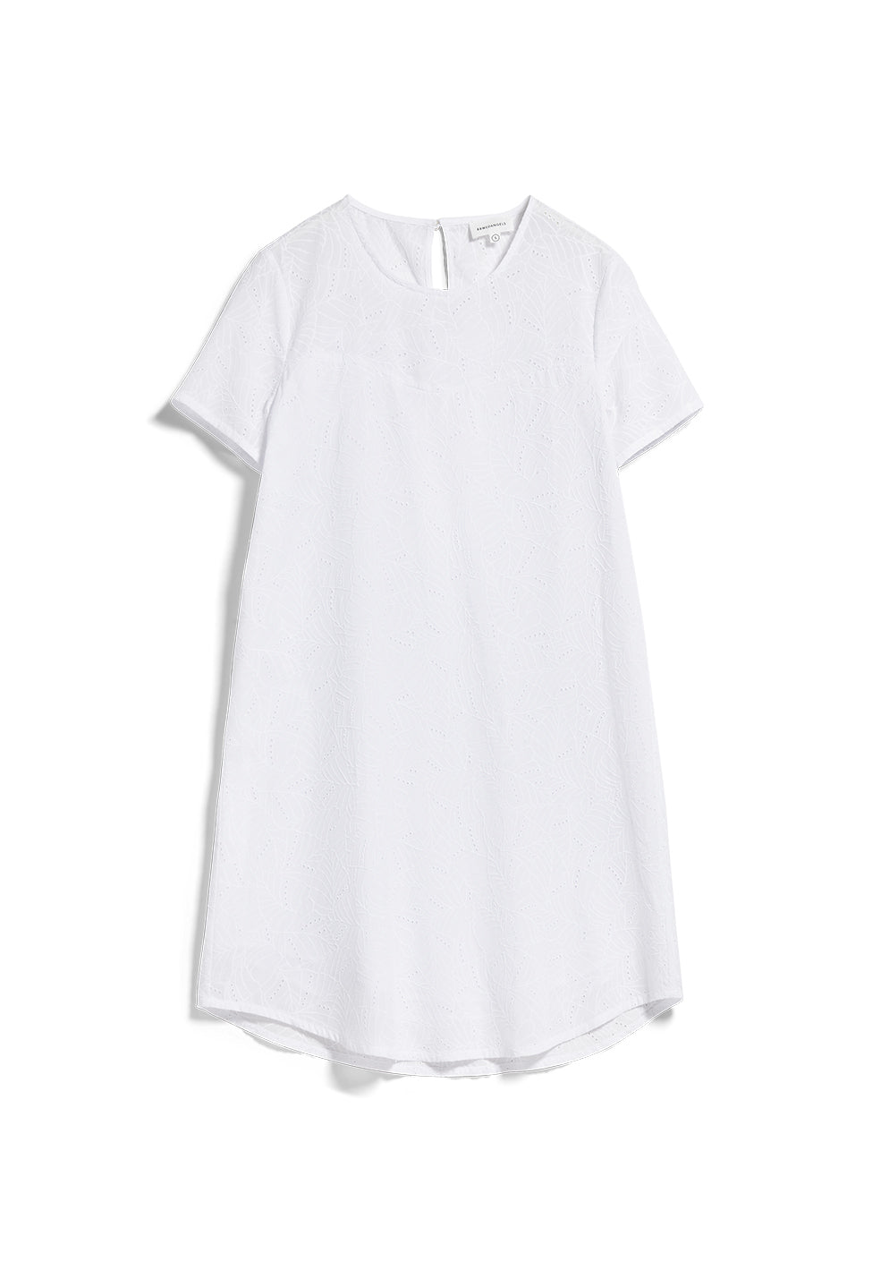Robe légère broderie anglaise blanche en coton bio - SABELAA