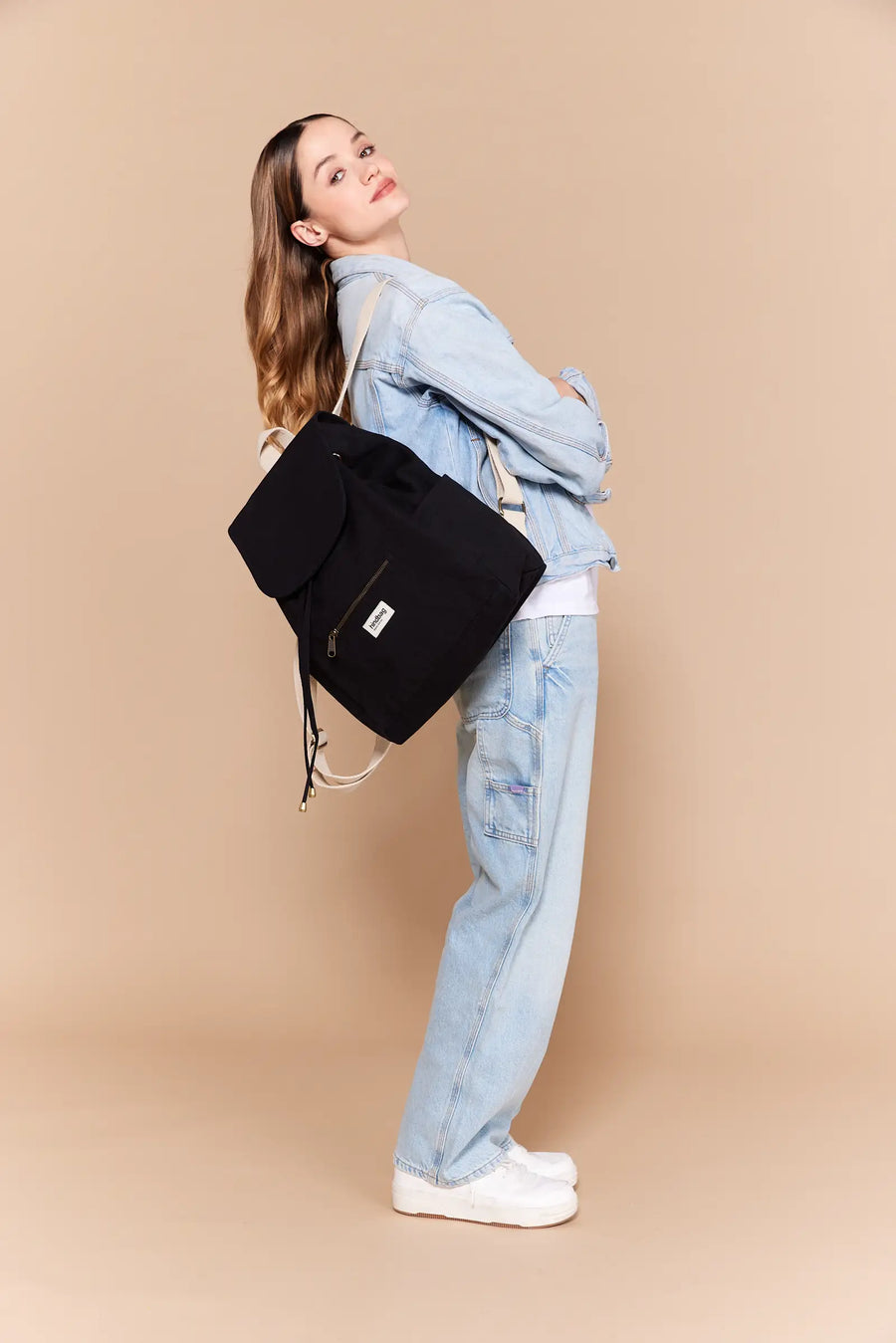 Sac à dos en coton bio | noir "eliot noir"