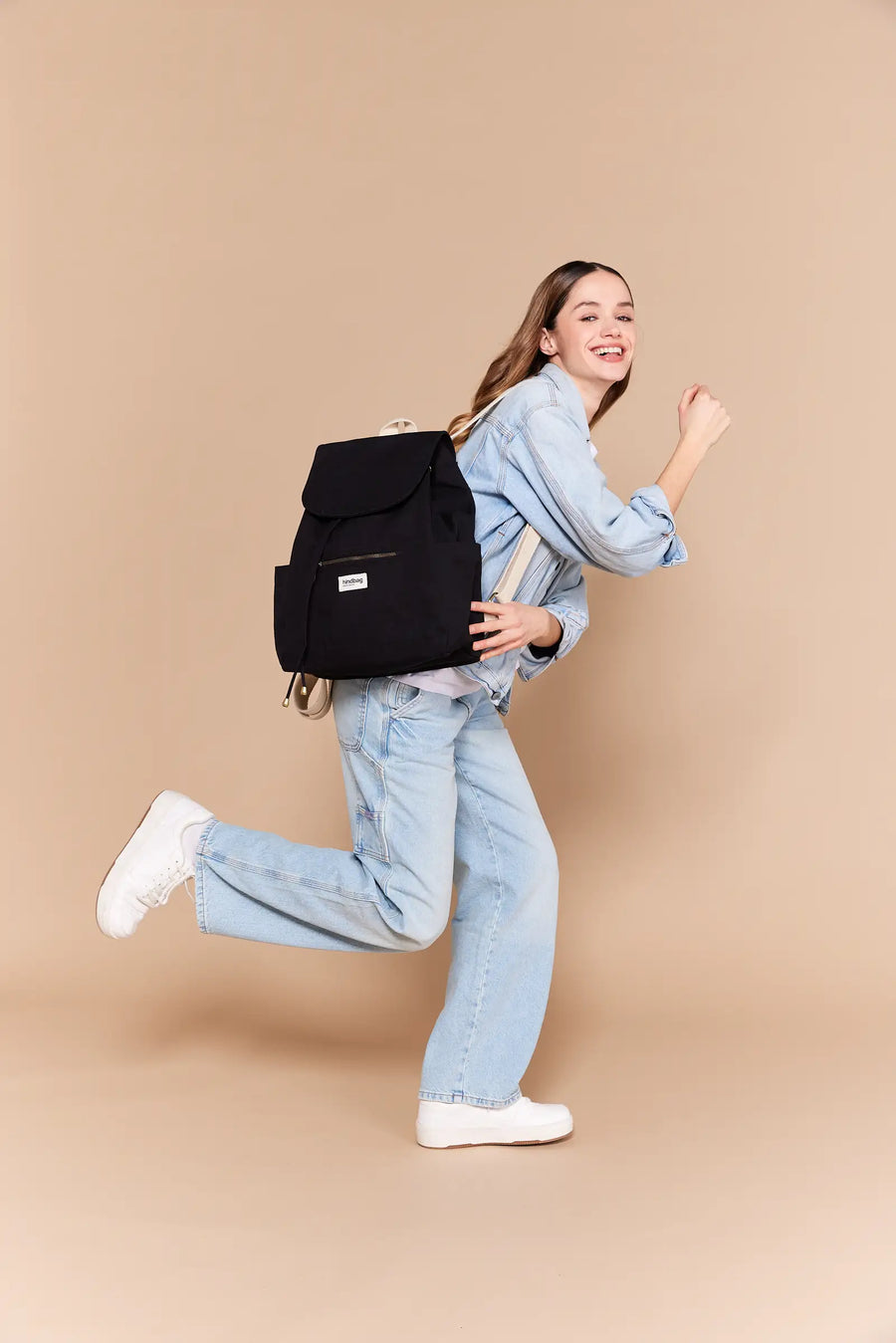 Sac à dos en coton bio | noir "eliot noir"