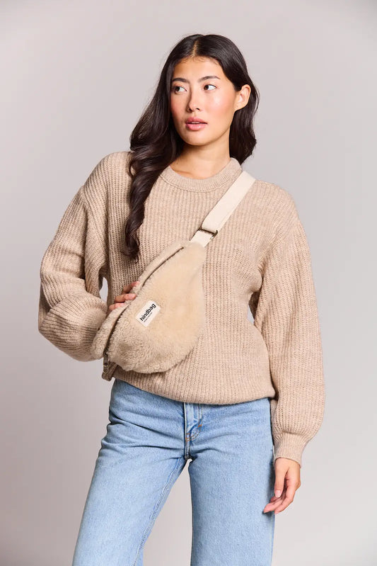 Banane en matière recyclée | beige "olivia teddy"