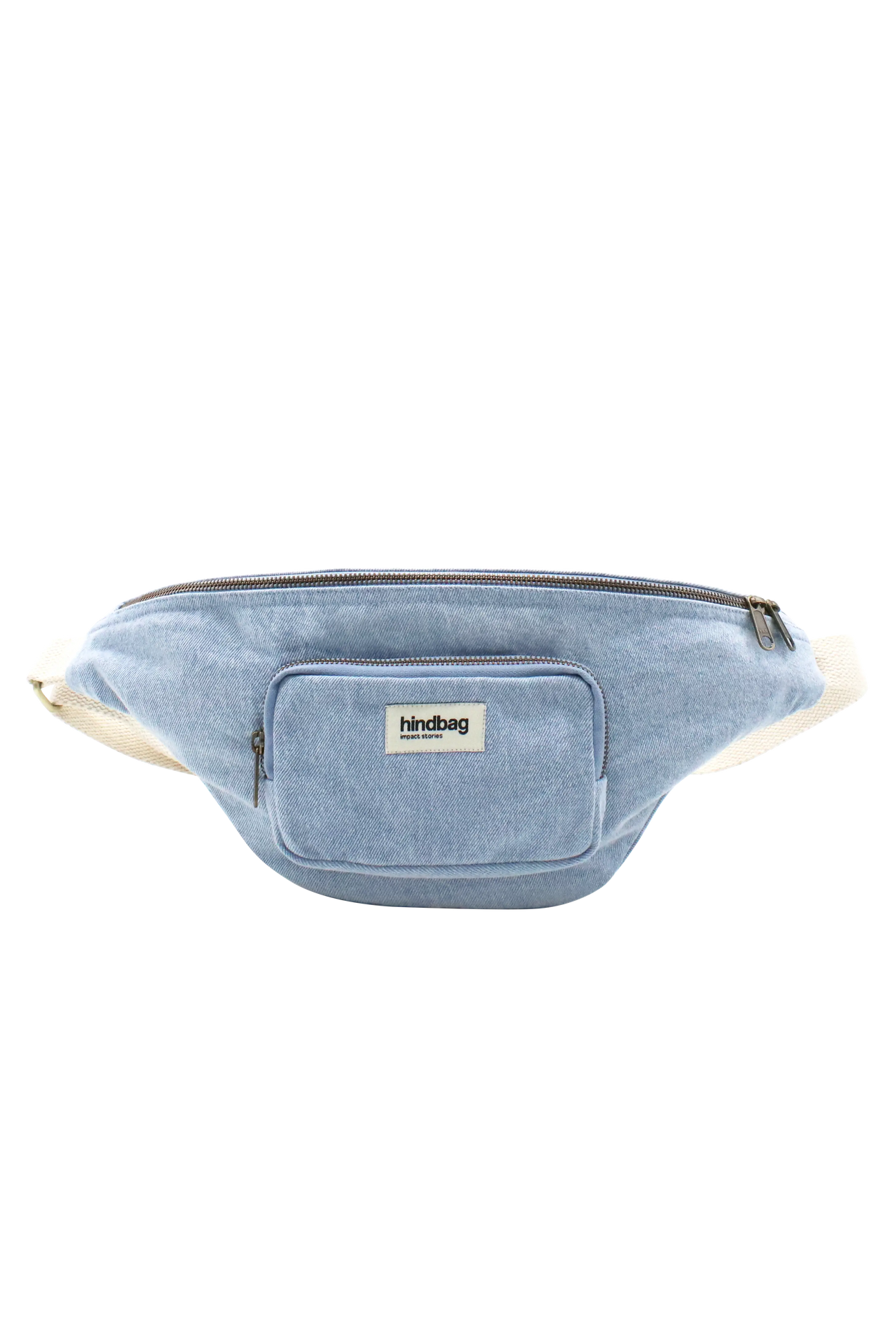 Banane en denim de coton bio | bleu délavé "sofia denim bleu"