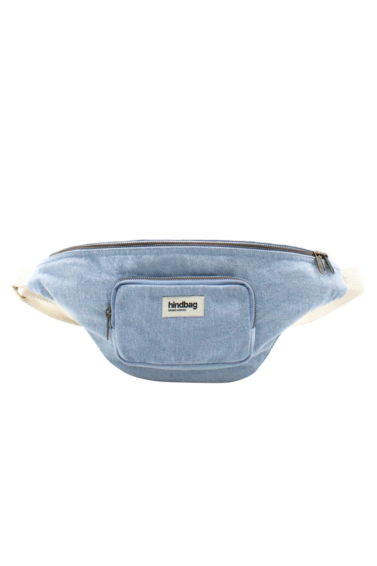 Banane en denim de coton bio | bleu délavé "sofia denim bleu"