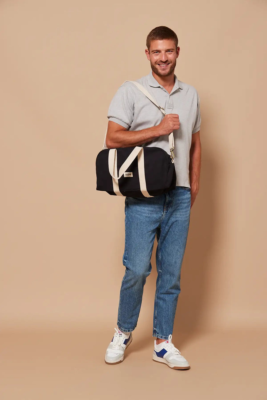 Sac bowling en coton bio | noir "charlie noir"