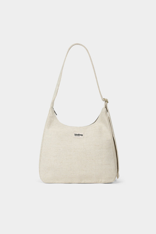 Sac à bandoulière en coton et en jute biologique | beige "hobo claire - jute"