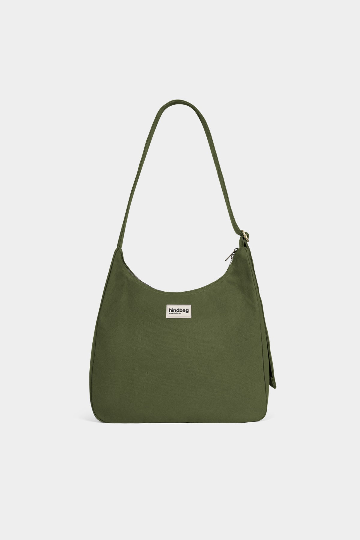 Sac à bandoulière en coton biologique | vert "sac hobo claire - olive"