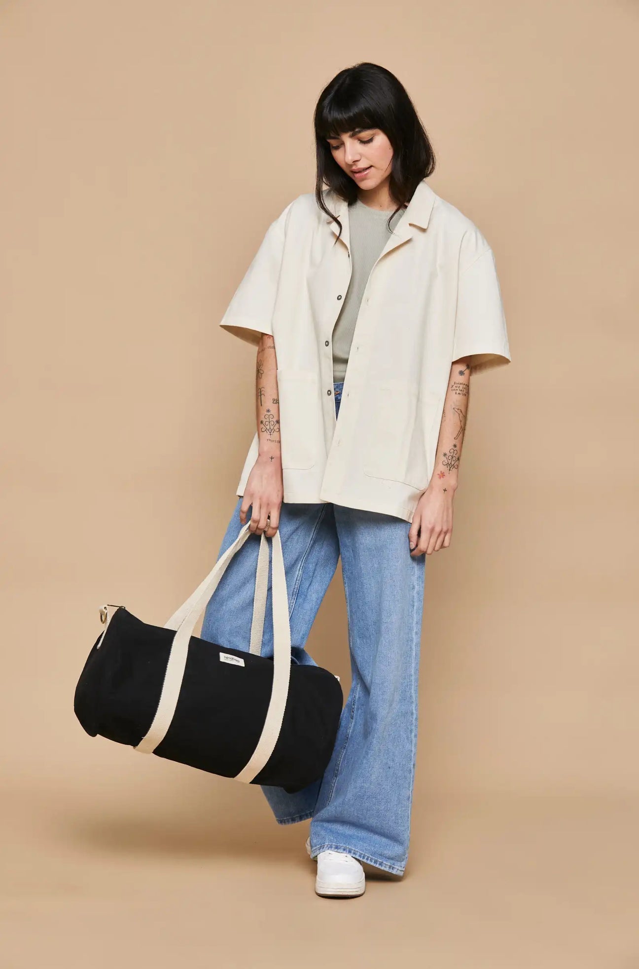 Sac de voyage en coton bio | Noir "simon noir"