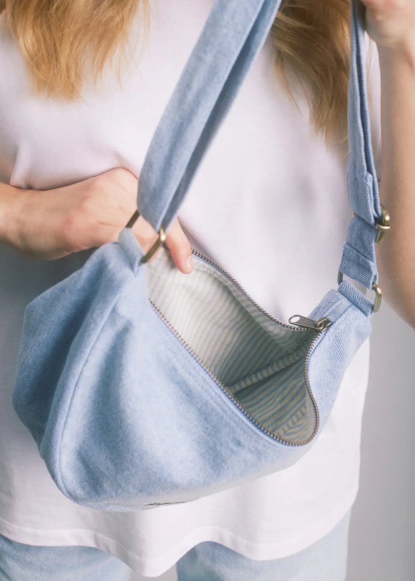Banane en coton bio | Denim bleu "andrea denim bleu"