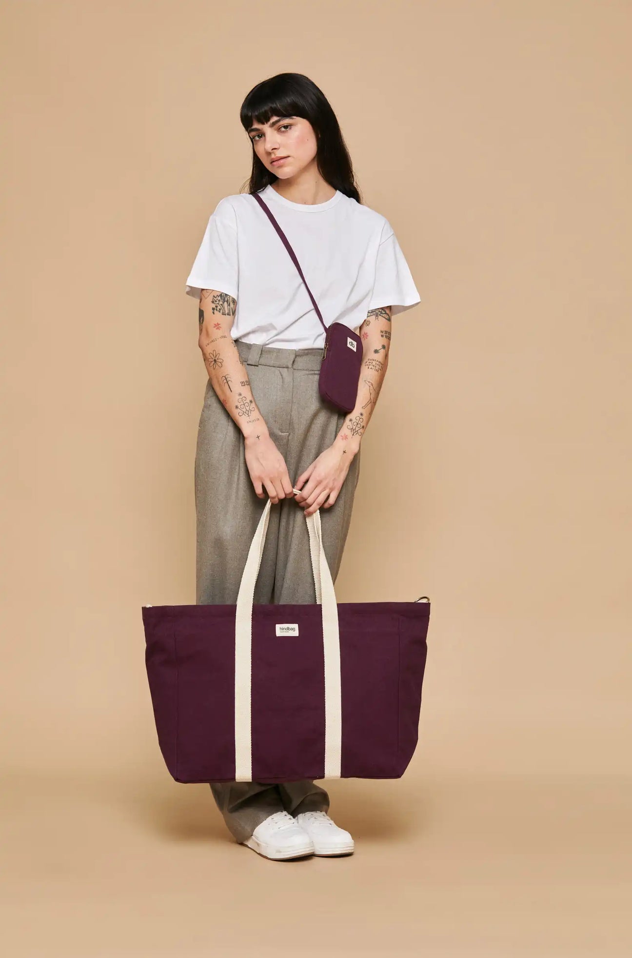 Sac de voyage en coton bio | Prune "jean prune"