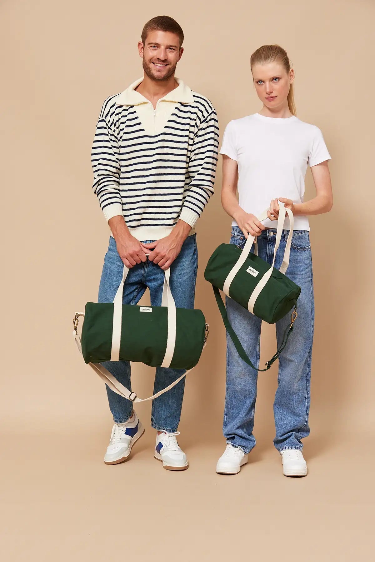 Sac de voyage en coton bio | Vert "simon sapin"