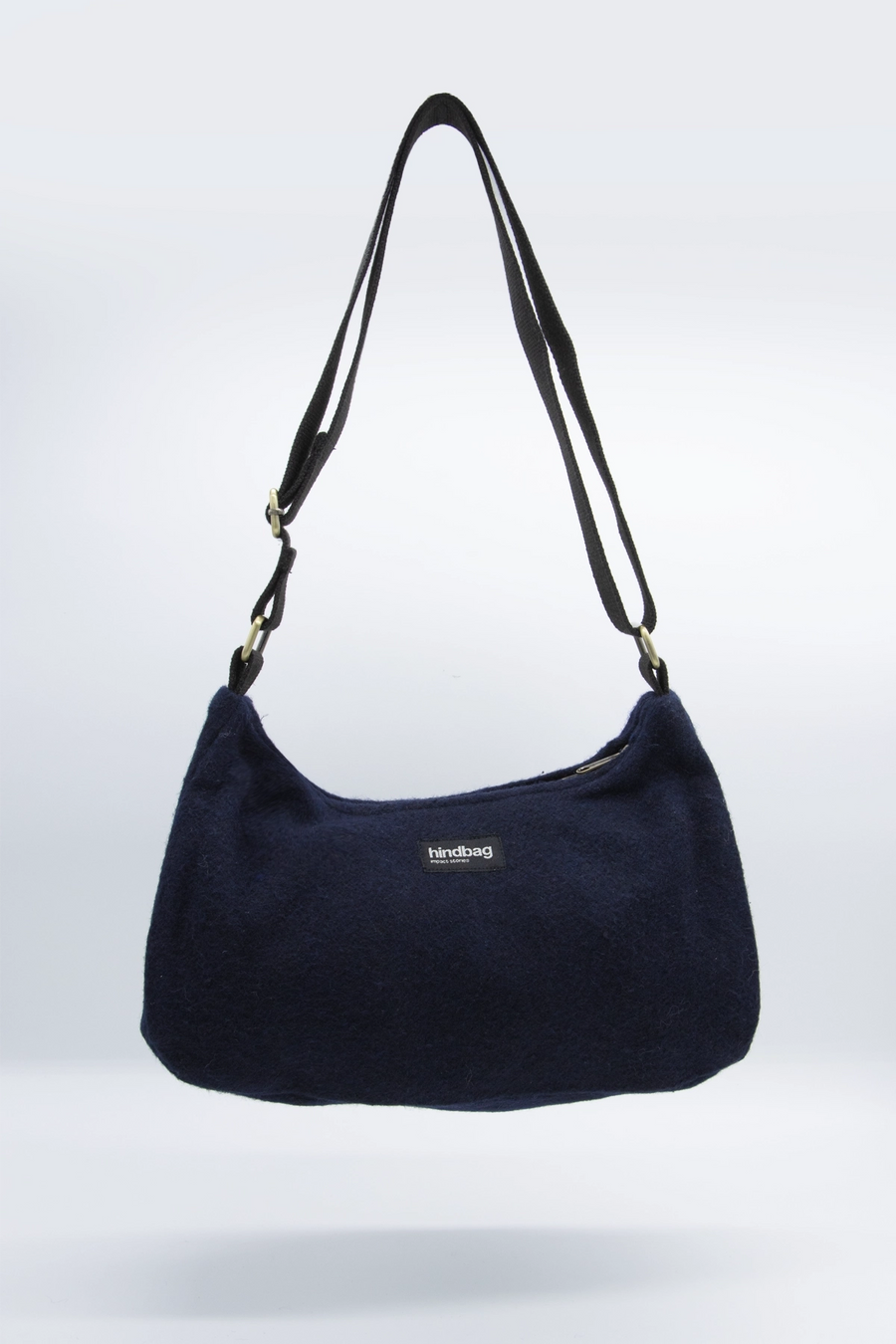 Sac baguette en laine recyclée | marine "rosa laine"