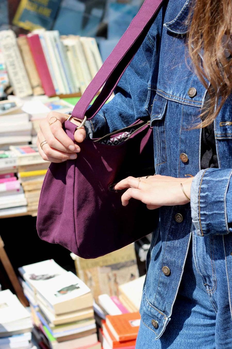 Sac en coton bio | prune "rosa prune"