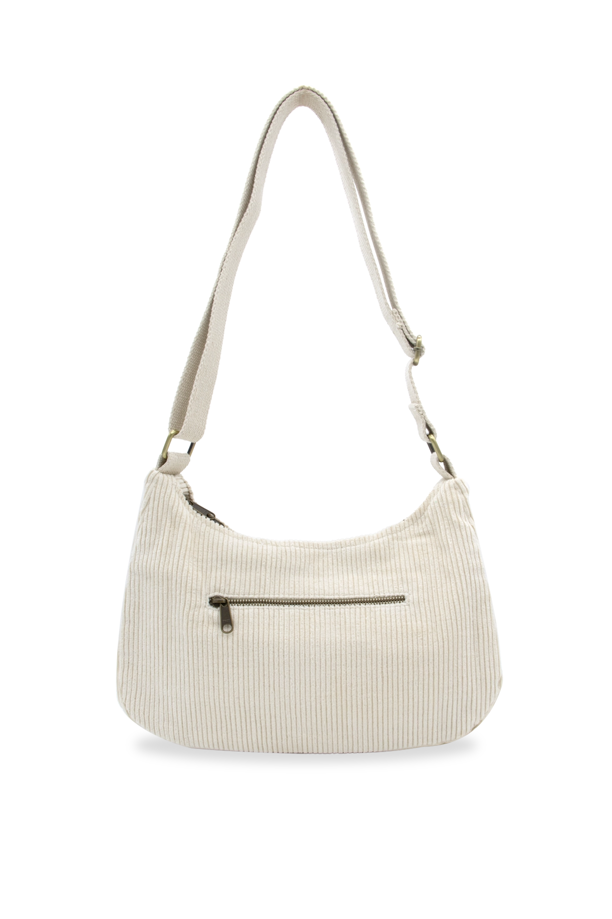 Sac bandoulière en coton bio | écru 'rosa velours beige'