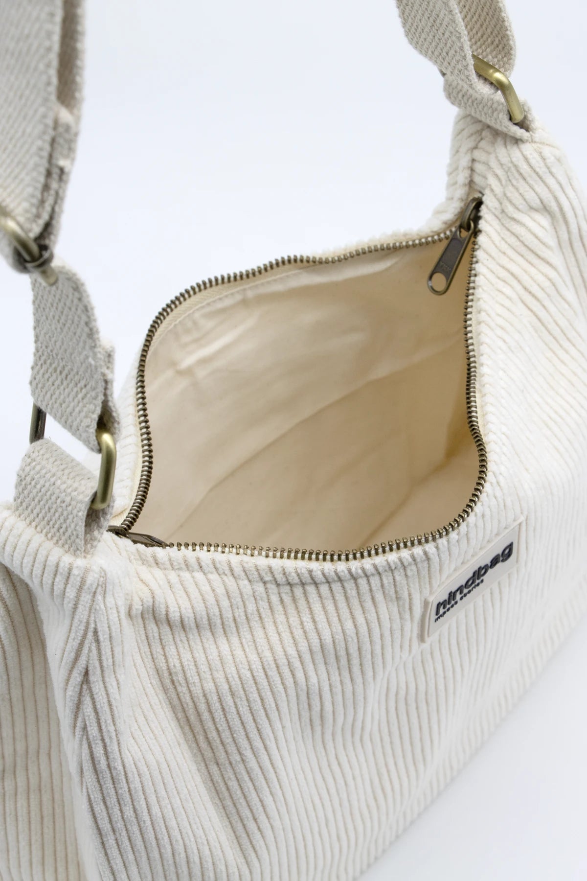 Sac bandoulière en coton bio | écru "rosa velours beige"