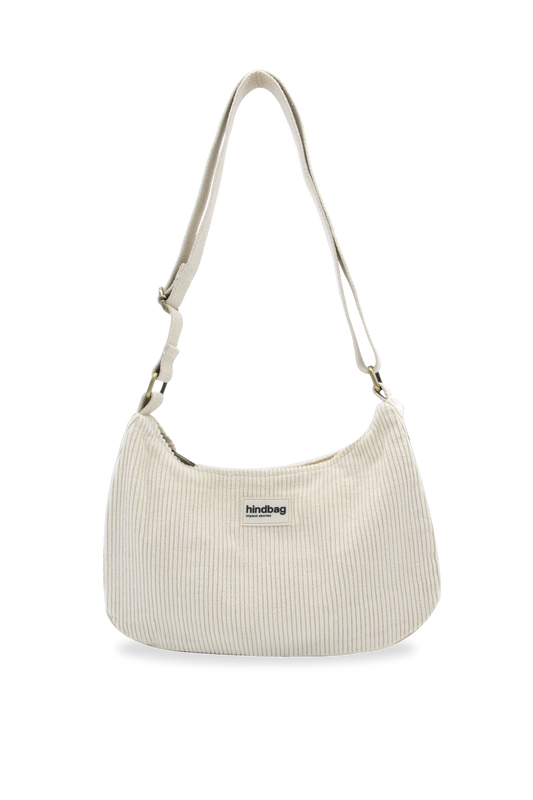 Sac bandoulière en coton bio | écru 'rosa velours beige'